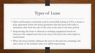 Leasing And Their Characterisitcs Pptx
