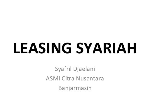 Leasing Syariah