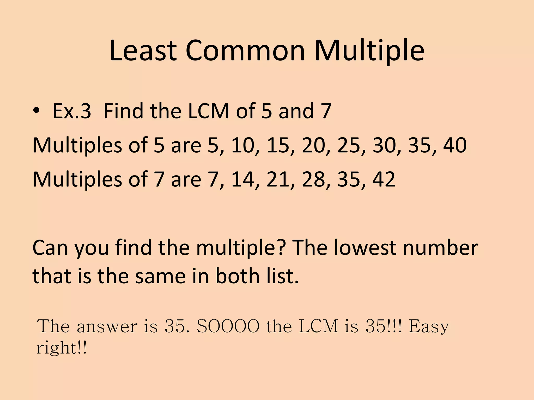 Least common multiple | PPTX