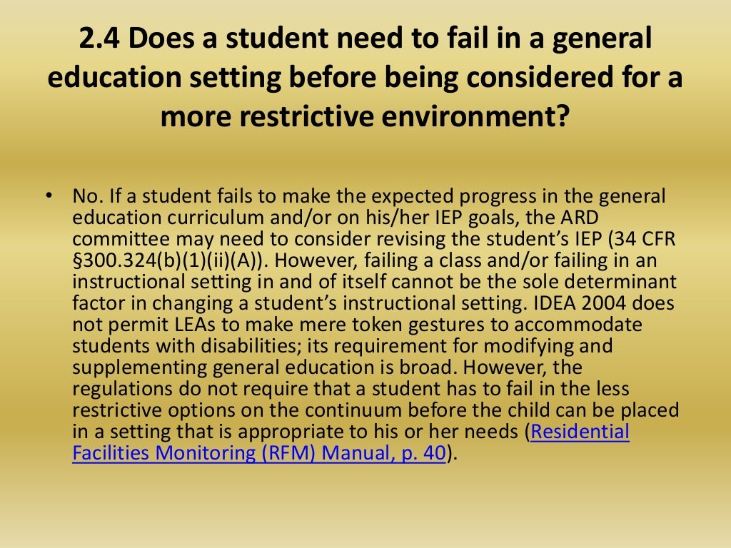 Least Restrictive Environment (LRE)