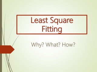Least Square
Fitting
 