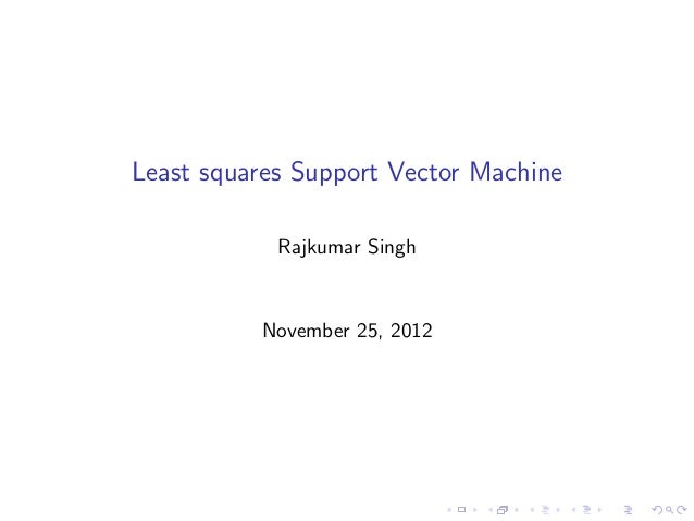 Least Squares Support Vector Machine Classifier