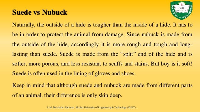 difference between suede and nubuck