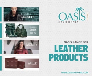 Lavish leather clothing catalogs at Oasis leather