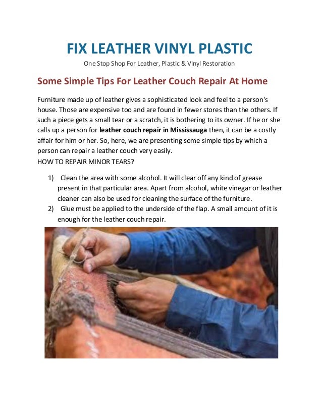 Leather Couch Repair In Mississauga