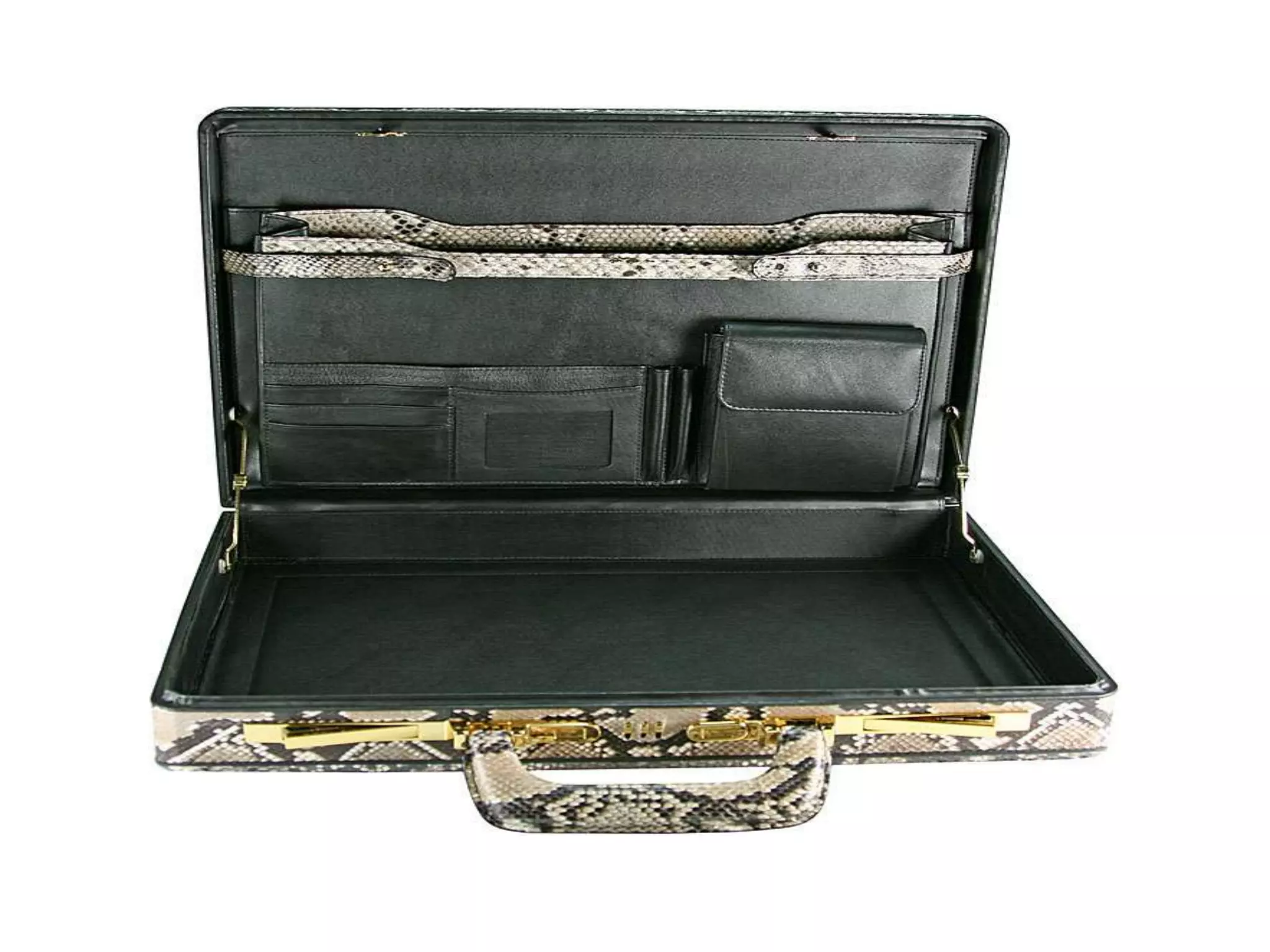 Leather attache cases   snake leather (python)