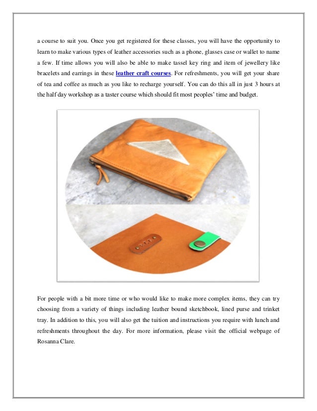 Leather Craft Courses