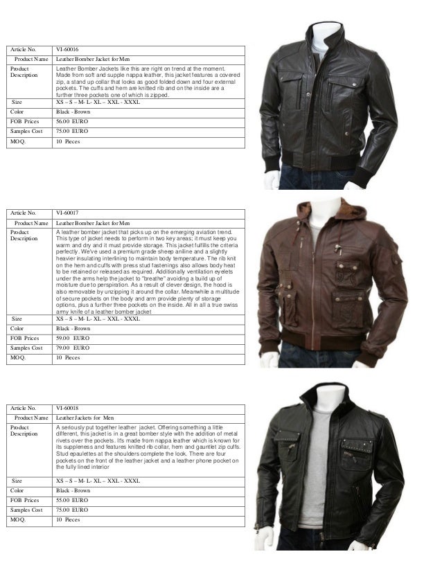jacket style names