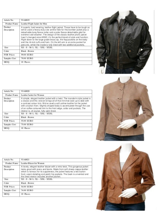 Leather fashion jackets