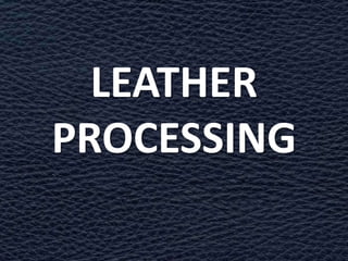 LEATHER
PROCESSING
 