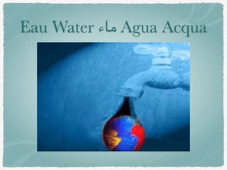 Eau Water ‫ماء‬ Agua Acqua
 