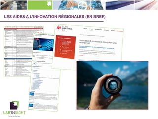 LES AIDES A L’INNOVATION RÉGIONALES (EN BREF)
 