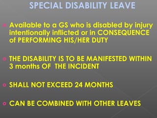 Manifested Disability Leave | PPT