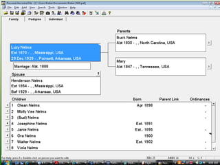 For more information:Visit Saving StoriesBeginning Steps....1.  Gather all you have on your ancestor and put in a box. Organize what you have.2.  Complete a Pedigree Chart3.   Prepare a Family Group Record4.  Start a Research Log to track your findings.5.  Interview your closest living relatives.  Transcribe the interview.    6.  Create a biographical outline of events in the life of your ancestor.7.  Start a family history database and keep it up to date.Otis E. Tucker Vance     (1905-1996)