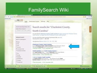 Find out what resources exist & Find out where to access resources…FamilySearch Wiki