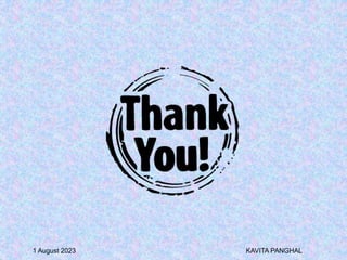 1 August 2023 KAVITA PANGHAL
 