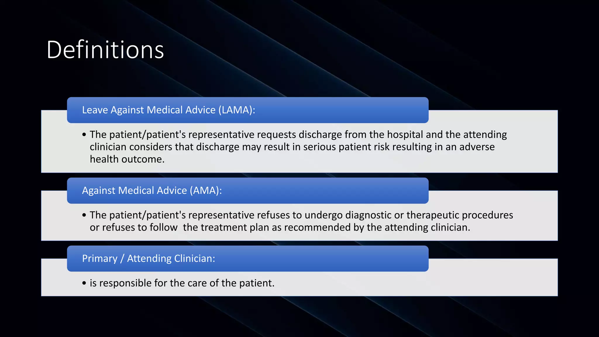 Leave against medical advice | PPTX