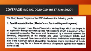 COVERAGE (MC NO. 2020-019 dtd 17 June 2020 )
 