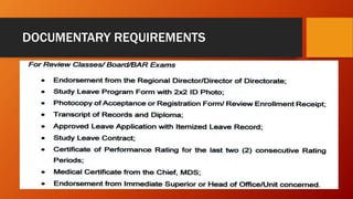 DOCUMENTARY REQUIREMENTS
 