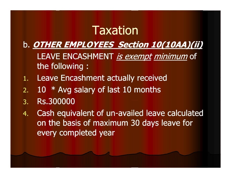 Leave encashment