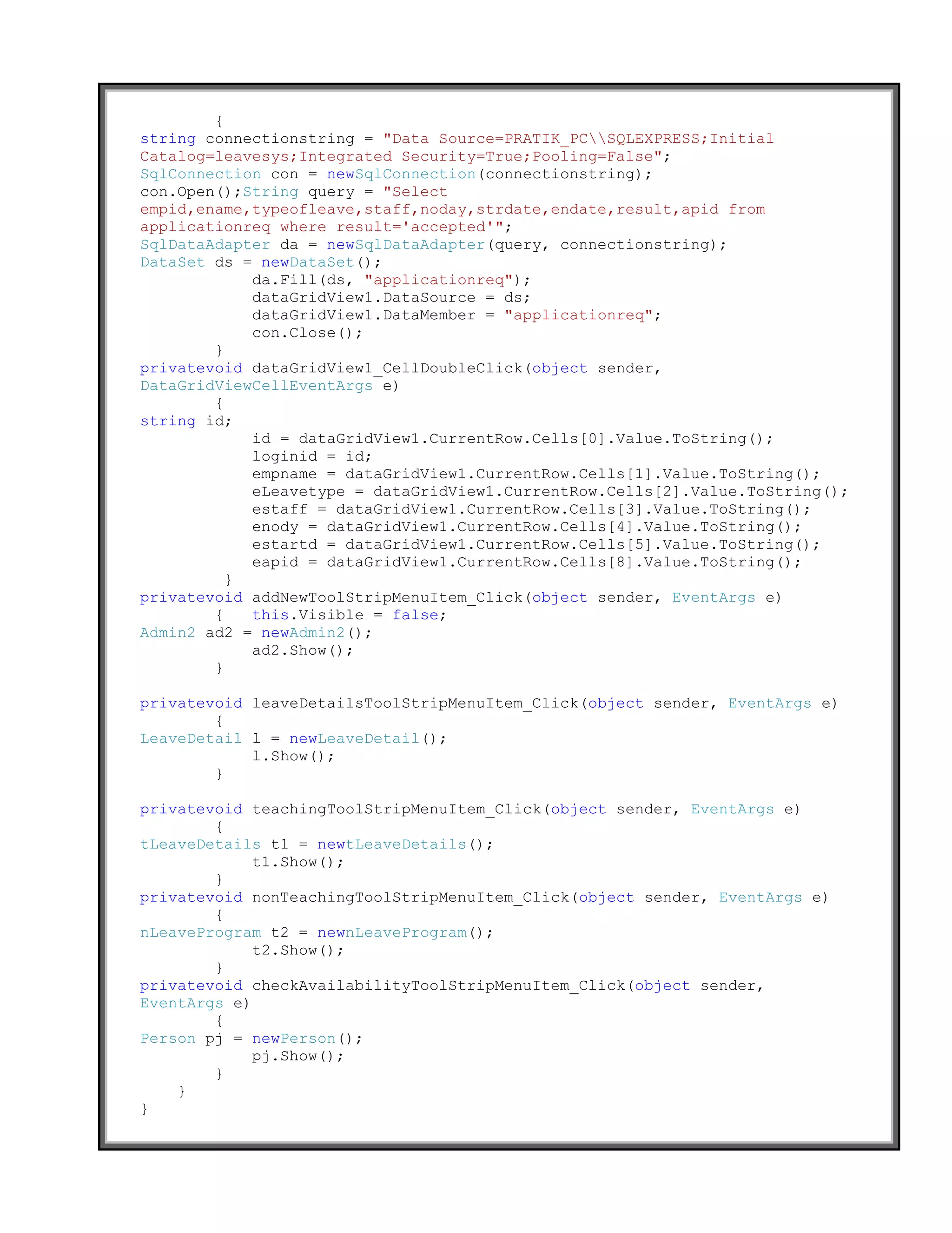 Leave management System DOCX