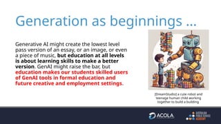 (Generative) AI and its impact on Education | PPTX
