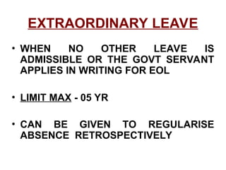 Comprehensive Guide to Leave Rules for Government Employees | PPT