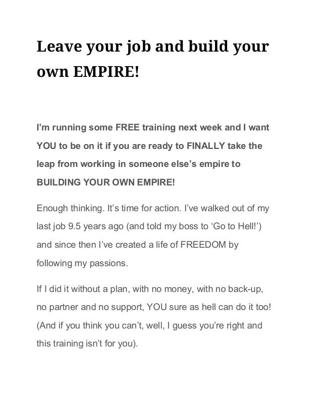 create my own