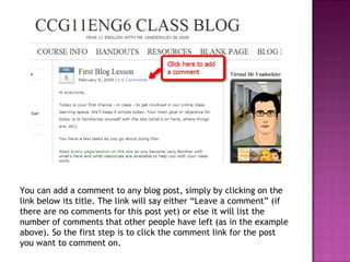 Leaving a Blog Comment | PPT
