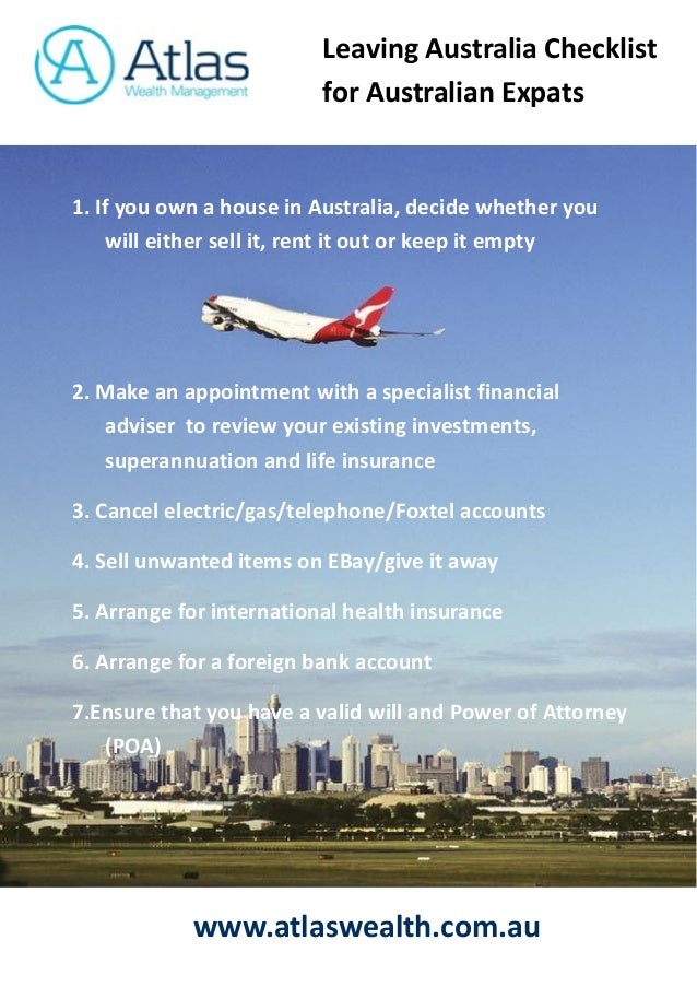 checklist-for-australian-expats-leaving-australia