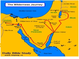 Map Of Israelites Journey In The Wilderness Journey Through The Wilderness