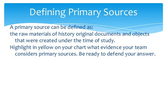 what is a primary source