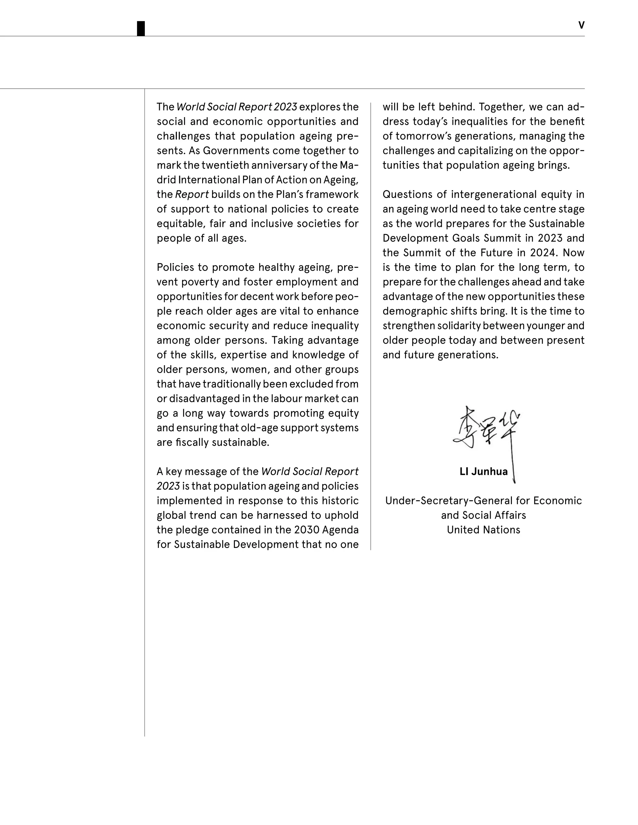 Leaving No One Behind in an Ageing World - World Social Report 2023 | PDF