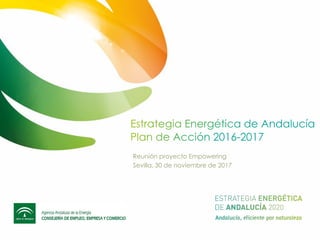 Reunión proyecto Empowering
Sevilla, 30 de noviembre de 2017
 