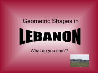 Geometric Shapes in What do you see?? LEBANON 