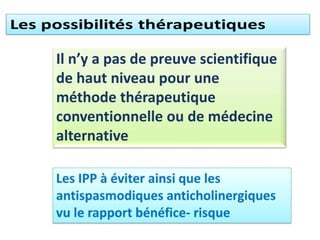 Il n’y a pas de preuve scientifique
de haut niveau pour une
méthode thérapeutique
conventionnelle ou de médecine
alternative
 