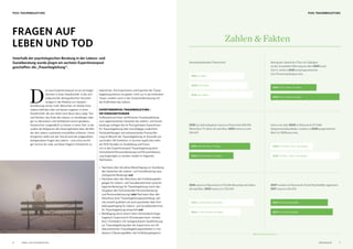 Zahlen & Fakten
(Quelle: Statistik Austria)
2018 (zu Jahresbeginn) waren in Österreich 818.780
Menschen 75 Jahre alt und älter, 2002 waren es erst
593.437
2018 waren in Österreich 2.170.548 Menschen 60 Jahre
alt und älter, 2002 waren es 1.725.109
Betrug der Anteil der Über-65-Jährigen
an der Gesamtbevölkerung im Jahr 2000 noch
15,4 %, wird er 2030 auf prognostizierte
23,1 Prozent gestiegen sein.
Durchschnittsalter Österreich:
Gab es im Jahr 2000 in Österreich 977.000
Einpersonenhaushalte, werden es 2030 prognostiziert
über 1,6 Millionen sein.
2007 wurden in Österreich 76.625 Sterbefälle registriert,
2017 waren es 83.270.
1980: 37 Jahre
2000: 39,4 Jahre
2018: 42,6 Jahre
2000: 15,4 % über 65 Jahre
2030: 23,1 % über 65 Jahre
2018: 818.780 über 75 Jahre
2002: 593.437 über 75 Jahre
2000: 977.000 1-Pers.-Haushalte
2030: 1,6 Mio. 1-Pers.-Haushalte
2018: 2.170.548 über 60 Jahre
2002: 1.725.109 über 60 Jahre
2007: 76.625 Sterbefälle
2017: 83.270 Sterbefälle
D
er neue ExpertInnenpool ist ein wichtiges
Zeichen in einer Gesellschaft, in der sich
aufgrund der demografischen Verschie-
bungen in der Relation zur Gesamt-
bevölkerung immer mehr Menschen im Herbst ihres
Lebens befinden oder auf diesen zugehen; in einer
Gesellschaft, die wie selten eine davor dazu neigt, Tod
und Sterben, das Ende des Lebens, zu verdrängen oder
gar zu tabuisieren und stattdessen einem geradezu
frenetischen Jungendkult zu frönen; in einer Zeit, in der
zudem die Religionen die Deutungshoheit über die Rän-
der des Lebens zusehends einzubüßen scheinen. Umso
dringlicher stellt sich der Tod als eine der prägendsten,
drängendsten Fragen des Lebens – und umso wichti-
ger wird es für viele, auf diese Frage(n) Antworten zu
FRAGEN AUF
LEBEN UND TOD
Innerhalb der psychologischen Beratung in der Lebens- und
Sozialberatung wurde jüngst ein sechster ExpertInnenpool
geschaffen: die „Trauerbegleitung“.
bekommen. Die Expertinnen und Experten der Trauer-
begleitung können sie geben: nicht nur in der konkreten
Trauer, sondern auch in der Auseinandersetzung mit
der Endlichkeit des Lebens.
EXPERTINNENPOOL TRAUERBEGLEITUNG –
DIE VORAUSSETZUNGEN
Aufbauend auf einer zertifizierten Grundausbildung
zum reglementierten Gewerbe der Lebens- und Sozial-
beratung verfügen die im Pool gelisteten ExpertInnen
für Trauerbegleitung über einschlägige zusätzliche
Fachausbildungen und entsprechende Praxiserfah-
rung im Bereich der Trauerbegleitung im Ausmaß von
zumindest 140 Einheiten. In Summe ergibt dies mehr
als 1500 Stunden an Ausbildung und Praxis.
Um in den ExpertInnenpool Trauerbegleitung beim
Fachverband Personenberatung und Personenbetreu-
ung eingetragen zu werden, bedarf es folgender
Nachweise:
»» Nachweis über die aktive Berechtigung zur Ausübung
des Gewerbes der Lebens- und Sozialberatung (psy-
chologische Beratung) und
»» Nachweis über den Abschluss des Fortbildungslehr-
ganges für Lebens- und SozialberaterInnen (psycho-
logische Beratung) für Trauerbegleitung (nach den
Vorgaben des Fachverbandes Personenberatung
und Personenbetreuung) oder Nachweis über den
Abschluss einer Trauerbegleitungsausbildung, wel-
che sowohl qualitativ als auch quantitativ dem Fort-
bildungslehrgang für Lebens- und SozialberaterInnen
für Trauerbegleitung entspricht und
»» Bestätigung durch eine/n beim Fachverband einge-
tragene/n SupervisorIn (Einzelsupervision, mindes-
tens 5 Einheiten) mit nachgewiesener Qualifizierung
zur Trauerbegleitung über die Supervision von 40
dokumentierten Trauerbegleitungseinheiten in min-
destens 5 Beratungsfällen (ab Fortbildungsbeginn).
7LEBE MAGAZIN6 LEBENS- UND SOZIALBERATUNG
POOL TRAUERBEGLEITUNGPOOL TRAUERBEGLEITUNG
 