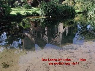 Das Leben ist Liebe –  lebe sie ehrlich und tief ! 
