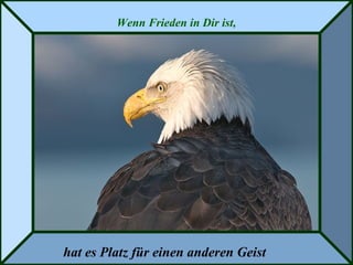 Wenn Frieden in Dir ist,
hat es Platz für einen anderen Geist
 