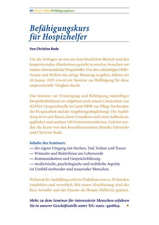 Lebenszeiten 12/2014 