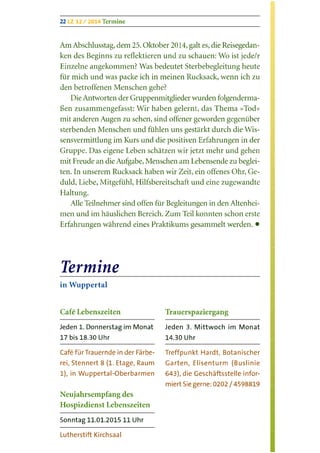 Lebenszeiten 12/2014 