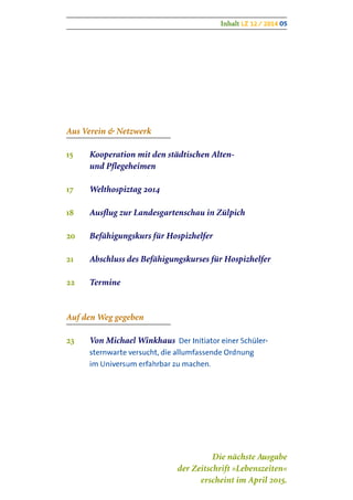 Lebenszeiten 12/2014 