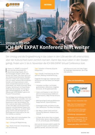 3 November 2021
I
nitiator ist „HEIMAT im Ausland“,
eine zentrale Anlaufstelle für
deutschsprachige Expats, die in
die Ver...