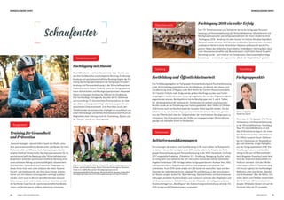 Schaufenster
Burgenland
Niederösterreich
Oberösterreich
Salzburg
Steiermark
Vorarlberg
Hinten (v. l.): Alexander Adrian (Obmann-Stv. und Berufsgruppensprecher
Lebens- und Sozialberatung), Robert Pozdena (Fachgruppen-Obmann).
Vorne (v.l.): Edith Bierbaumer (Berufsgruppensprecherin
sportwissenschaftliche Beratung), Renate Achtsnit, Susanne Lindenthal
(Berufsgruppensprecherin Ernährungsberatung) und Ingrid Grabner.
Training für Gesundheit
und Prävention
„Bewusst bewegen – gesund leben“ lautet das Motto, unter
dem sportwissenschaftliche Beraterinnen und Berater für mehr
Professionalität und Effizienz beim Training sorgen. Damit,
erklärte Manfred Schwarzhofer, Berufsgruppensprecher für die
sportwissenschaftliche Beratung in der Wirtschaftskammer
Burgenland, leistet die sportwissenschaftliche Beratung einen
unverzichtbaren Beitrag zu Leistungsfähigkeit, körperlichem
Wohlbefinden, Gesundheit und Prävention. Zielgruppe für
dieses Know-how seien unter anderem die vielen Tausend
Freizeit- und Hobbysportler, die ihren Sport immer ambitio-
nierter und mit höheren Leistungszielen unterlegt ausüben
würden. Doch auch im Bereich des „Betrieblichen Gesund-
heitsmanagements“ und in vielen weiteren Bereichen würde
der fachlichen Expertise der sportwissenschaftlichen Berate-
rinnen und Berater immer größere Bedeutung zukommen.
Fachtagung mit Slalom	
Rund 120 Lebens- und Sozialberaterinnen bzw. -berater aus
den drei Fachbereichen psychologische Beratung, Ernährungs-
beratung und sportwissenschaftliche Beratung folgten der Ein-
ladung des Fachgruppenobmanns der Fachgruppe Personen-
beratung und Personenbetreuung in der Wirtschaftskammer
Niederösterreich, Robert Pozdena, sowie des Fachgruppenob-
mann-Stellvertreters und Berufsgruppensprechers Alexander
Adrian zur heurigen Fachtagung 2018 auf die Schallaburg.
Drei hochkarätige Vortragende, darunter der Ex-Slalomstar
und nunmehrige TV-Kommentator Thomas Sykora, der über
den „Slalomschwung zum Erfolg“ referierte, sorgten für ent-
sprechenden Diskussionsstoff. Zum Abschluss wurde den
Teilnehmenden als kulinarisches Highlight ein musikalisch von
einem Minnesänger umrahmtes Ritteressen serviert. Auch die
Möglichkeit einer Führung durch die Ausstellung „Byzanz und
der Westen“ wurde von vielen genutzt
Fortbildung und Öffentlichkeitsarbeit
Das Fortbildungsangebot der Fachgruppe Personenberatung und Personenbetreuung
in der Wirtschaftskammer Salzburg für ihre Mitglieder im Bereich der Lebens- und
Sozialberatung stand 2018 ganz unter dem Motto des Züricher Ressourcenmodells.
Teil 1 fand im Frühjahr statt. Aufgrund der großen Nachfrage wurden zwei Fortbil-
dungstage im Herbst mit einem Follow-up angeboten, die von den Mitgliedern gerne
angenommen wurden. Berufspolitisch lud die Berufsgruppe zum 3. und 4. Treffen
der „Beratungslandschaft Salzburg“ ein. Gemeinsam mit anderen psychosozialen
Berufen wurde an der Entstehung eines Folders gearbeitet. Beim Treffen im Oktober
2018 konnte auch den Berufsverband der Sozialen Arbeit begrüßt werden. Ziel der
Initiative sei es, erläutert Berufsgruppensprecherin Christine H. Seemann, gemein-
sam die Öffentlichkeit über die Tätigkeitsfelder der verschiedenen Berufsgruppen zu
informieren. Die Atmosphäre bei den Treffen sei von gegenseitiger Wertschätzung
geprägt und stärke die Arbeit im Bundesland.
Fachgruppe aktiv
FG-Geschäftsführerin
Katharina Nigsch
Initiativen und Kampagnen
Die Leistungen der Lebens- und Sozialberatung (LSB) noch stärker ins Rampenlicht
zu rücken – dieses Ziel verfolgten auch 2018 wieder zahlreiche Projekte der Fach-
gruppe Personenberatung und Personenbetreuung in der WKO Steiermark. Die Ende
2017 vorgestellte Roadshow „Prävention 3.0 – Ernährung, Bewegung, Psyche“ nahm
so richtig Fahrt auf. Zahlreiche der 287 steirischen Gemeinden nützten bereits das
Angebot kostenloser LSB-Vorträge, ziehen Fachgruppenobmann Andreas Herz, MSc,
und Geschäftsführer Mag. Manuel Höfferer eine ausgesprochen positive Zwi-
schenbilanz. Auch 2018 wurde wieder ein LSB-Guide mit wertvollen Tipps und den
Adressen der LebensberaterInnen aufgelegt. PR und Werbung in den verschiedens-
ten Medien sorgten laufend für Wahrnehmung, Netzwerktreffen und Branchenveran-
staltungen verstärken Kommunikation und Austausch zwischen den Mitgliedern und
mit Branchennachbarn. Schließlich wurden die Mitglieder mit maßgeschneiderten
Musterunterlagen zur „Bewältigung“ der Datenschutzgrundverordnung versorgt. Für
2019 ist eine große Plakatkampagne vorgesehen.
News aus der Fachgruppe (FG) Perso-
nenberatung und Personenbetreuung
in der Wirtschaftskammer Vorarlberg:
Neue FG-Geschäftsführerin ist seit
Mai 2018 Katharina Nigsch. Mit ihrem
beruflichen Know-how unterstützt sie
FG-Obfrau Susanne Rauch-Zehetner
bei der Umsetzung von Veranstaltun-
gen und Initiativen. Einige Highlights
aus der Fachgruppenarbeit 2018: Die
Vorarlberger Lebens- und Sozialbe-
ratung (LSB) war mit Messeständen
beim Bregenzer Frauenlauf sowie beim
Start der Österreich-Radrundfahrt in
Feldkirch vertreten. Und das LSB-Be-
rufsgruppentreffen im November ging
mit Ursula Seghezzi als hochkarätiger
Referentin unter dem Motto „Wandel
und Achtsamkeit“ über die Bühne. Zwi-
schen Jänner und Oktober verzeichnete
die FG 12 neue LSB-Gewerbeanmel-
dungen. Mitglieder können sich auf der
Facebook-Seite der FG vorstellen.
Fachtagung 2018 ein voller Erfolg	
Fast 170 Teilnehmerinnen und Teilnehmer durfte die Fachgruppe Personen-
beratung und Personenbetreuung der Wirtschaftskammer Oberösterreich mit
Berufsgruppensprecher und Fachgruppenobmann-Stv. Franz Landerl bei ihrer
„Fachtagung 2018 - Beratung mit allen Sinnen“ im Schloss Mondsee begrüßen.
Gestartet wurde mit einer Schifffahrt bei strahlendem Sonnenschein. Als Event-
moderatorin führte Kristina Hörtenhuber-Wendner professionell durchs Pro-
gramm. Neben den Referenten Karin Mattivi (Vital4Brain), Henning Beck (deut-
scher Neurowissenschaftler und Bestsellerautor) und Fridolin Brandl (Graphic
Recording) wurde - auf Initiative von Fachgruppen-Ausschussmitglied Helga
Gumplmaier - erstmals ein sogenannter „Markt der Möglichkeiten“ geboten.
48 49LEBENS- UND SOZIALBERATUNG LEBE MAGAZIN
BUNDESLÄNDER-NEWS BUNDESLÄNDER-NEWS
 