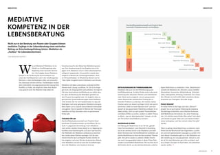 W
as ist Mediation? Mediation ist ein
Modell zur Konfliktregelung unter
Begleitung eines neutralen Vermitt-
lers. Die Aufgabe dieses Mediators
besteht in der Förderung der Kommunikation zwi-
schen den Konfliktpartnern und in der Schaffung eines
Rahmens, in dem die Beteiligten offen und vertraulich
ihre Interessen erörtern können. Die Beteiligten werden
darin unterstützt, eine eigenverantwortete Lösung ihres
Konflikts zu finden, die möglichst vielen ihrer Bedürf-
nisse gerecht wird. Der Mediator trägt dabei die
MEDIATIVE
KOMPETENZ IN DER
LEBENSBERATUNG
Verantwortung für den Ablauf des Mediationsprozes-
ses. Eine Verantwortung für das Ergebnis hat er hin-
gegen nicht. Mediation wird in vielen Lebensbereichen
erfolgreich angewendet. Ich persönlich arbeite über-
wiegend im Bereich der Scheidungsmediation. Auch
im Wirtschaftsleben, im öffentlichen Bereich und im
Täter-Opfer-Ausgleich kommt Mediation zum Einsatz.
Mediation soll dabei unterstützen, konkrete Konflikt-
themen einer Lösung zuzuführen. Ihr Ziel ist es hinge-
gen nicht, die Vergangenheit aufzuarbeiten. Sie trägt im
Fall einer konstruktiven Konfliktlösung von selbst dazu
bei, dass die Beziehung der Beteiligten gestärkt aus
dem Prozess hervorgehen kann. Im Vergleich etwa zu
gerichtlichen Auseinandersetzungen bietet Mediation
viele Vorteile. Der für mich bedeutendste ist, dass die
Beteiligten nach einer gelungenen Mediation eine gute
Basis haben, um in Zukunft wertschätzend miteinander
umzugehen. Das ist speziell im Rahmen der Trennungs-
mediation wichtig, besonders wenn es gemeinsame
Kinder gibt.
TOOLBOX FÜR LSB
Das Konflikteskalationsmodell nach Friedrich Glasl
beschreibt 9 Eskalationsstufen von Konflikten. Bis zur
Stufe 7 („begrenzte Vernichtung“) kann Mediation
noch wirken, darüber hinaus bedarf es zur Regelung des
Konflikts eines Machteingriffs (z.B. durch das Gericht).
Die Methoden der Mediation umfassend zu beschrei-
ben, würde diesen Rahmen sprengen. Auf die zwei
meiner Ansicht nach wichtigsten Punkte möchte ich
hier eingehen: auf einen Teil des strukturierten Ablaufs
einer Mediation und auf ein paar der Grundhaltungen,
die in der Mediation zum Ausdruck kommen.
Nicht nur in der Beratung von Paaren oder Gruppen können
mediative Zugänge in der Lebensberatung einen wertvollen
Beitrag zur Entscheidungsfindung leisten. Mediation als
„Toolbox“ für LebensberaterInnen.
VON BERNHARD RAPPERT *
ENTSCHLEUNIGUNG BEI THEMENSAMMLUNG
Mediation lebt auch von der Entschleunigung der
Konfliktbearbeitung. Zunächst findet eine strukturierte
Sammlung aller relevanten Themen und Unterthemen
statt. Damit wird ermöglicht, mit ein wenig emotio-
nalem Abstand den tatsächlichen Umfang der zu
lösenden Probleme zu erkennen. Die meisten meiner
Klienten sehen vor diesem wichtigen Schritt den sprich-
wörtlichen „Wald vor lauter Bäumen nicht“ und sind
danach ob des gewonnenen Überblicks entlastet. Es ist
dabei wichtig, nicht nur nach groben Themenblöcken
und Überschriften zu suchen, sondern zu jedem Thema
zu klären, „was wir alles besprechen“ müssen, um die-
sen Teil wirklich abschließend zu erörtern.
BEDÜRFNISSE KLÄREN
Die Klärung der Bedürfnisse ist ein Teil der „gewalt-
freien Kommunikation“ nach Marshall B. Rosenberg.
Sie ist der nächste Schritt in der Mediation und stellt
deren Herzstück dar: Die Konfliktpartner erarbeiten, um
welche Bedürfnisse es ihnen bei den einzelnen Themen
geht. Hier gilt es sauber zu arbeiten: Weder Emotio-
nen noch Lösungsansätze haben in dieser Phase Platz,
sondern ausschließlich Bedürfnisse: Wir tauchen durch
die Emotion durch, um die dahinterstehenden unbefrie-
digten Bedürfnisse zu entdecken. Unter „Bedürfnissen“
versteht die Mediation die „Wurzeln unserer Gefühle“
(Rosenberg): Autonomie, Selbsterhaltung, Sicherheit,
Liebe, Geborgenheit, Erholung, Kreativität, Sinn, Empa-
thie. Werden sie nicht erfüllt, dann resultieren daraus
Emotionen wie Traurigkeit, Wut oder Angst.
FRAGE: WARUM?
An dieser Stelle ist die Frage nach dem „Warum?“
erlaubt. Sie ist nach meiner Erfahrung die mediative
Wunderfrage schlechthin, wenn Klienten Positionen
statt Bedürfnissen formulieren. Aus einer Forderung
wie: „Ich möchte meine Kinder öfter sehen“ kann dann:
„Ich möchte ein guter Vater sein und meinen Kindern
etwas weitergeben, weil das meinem Leben Sinn gibt“
werden.
Wenn es gelingt, diese Bedürfnisse zu erkennen, dann
fördert das die Bereitschaft des Gegenübers, zuzuhö-
ren und nach gemeinsamen Lösungen zu suchen. Erst
nach diesen Vorarbeiten geht es in der Mediation um
die Erarbeitung von Lösungsoptionen. Darauf zu war-
ten ist für viele Menschen gar nicht so einfach, weil
sie ja längst Lösungen im Kopf haben, die präsentiert
werden wollen.
Spannung & Verhärtung
Debatte & Polemik
Taten statt Worte
Images & Koalitionen
Gesichtsverlust
Drohstrategien
Begrenzte Vernichtung
Zersplitterung
Gemeinsam in den Abgrund
1
2
3
4
5
6
7
8
9
lose-losewin-losewin-win
Das Konflikteskalationsmodell nach Friedrich Glasl
beschreibt 9 Eskalationsstufen von Konflikten:
▷
11LEBE MAGAZIN
MEDIATION MEDIATION
 