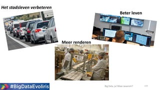 Meer renderen
Het stadsleven verbeteren
Beter leven
Big Data, ja! Maar waarom? 3/20
 