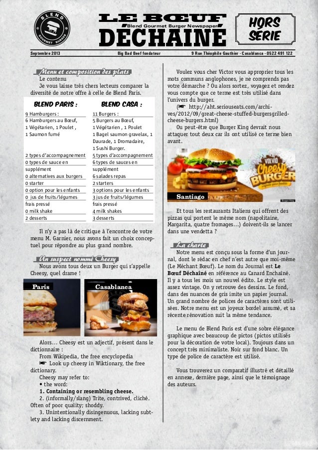 Blend Restaurant Paris Menu Blend Restaurant Paris Menu