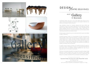 © Bensimon.com
                                                                 © Pool
Chaises et pupitre « Clotaire » design Pool,
« Les Editions Limitées » au 24 rue de Sèvres et au 2ème étage                   Jeu de tables design José Lévy, dans les vitrines et au 2ème étage




                                                                                                                                                                          L’événement Design entre deux rives au Bon Marché Rive Gauche met en
                                                                                                                                                                          scène, le temps d’une exposition, du 31 mars au 5 mai, Gallery S. Bensimon, ses
                                                                                                                                                                          éditions et les designers qu’elle représente.

                                                                                                                                                                          Cette exposition instaure un véritable dialogue entre deux entités que
                                                                                                                                                                          l’innovation et l’amour du bel objet rapprochent. Cet hommage des nouveaux
                                                                                                                                                                          talents est dans l’ADN commun aux deux maisons : l’une, Le Bon Marché, Rive
                                                                                                                                                                          Gauche, véritable vitrine du chic et de la création à Paris, l’autre, Gallery S.
                                                                 © FayeToogood




                                                                                                                                                                          Bensimon, Rive Droite, qui en un peu plus de deux ans a trouvé sa place comme




                                                                                                                                                         © Sfera
                                                                                                                                                                          authentique laboratoire des tendances design.

Croquis du miroir « Mercury » design Faye Toogood                                Bol « C » design Shigeo Mashiro, au 24 rue de Sèvres et au 2ème étage
                                                                                                                                                                          Plusieurs espaces d’exposition au sein du Bon Marché Rive Gauche sont dédiés
                                                                                                                                                                          à Gallery S. Bensimon.

                                                                                                                                                                          Véritable événement inédit et en avant-première du Salon International du
                                                                                                                                                                          Design de Milan, Gallery S. Bensimon présente « Les Editions Limitées » au 24
                                                                                                                                                                          rue de Sèvres et au 2ème étage : une ligne innovante de beaux objets en série
                                                                                                                                                                          limitée, réalisée sous la direction de François Leblanc. Cette ligne est le fruit
                                                                                                                                                                          de rencontres, chaque meuble, chaque pièce est la réflexion d’un designer ou
                                                                                                                                                                          d’un artiste sur un objet usuel afin d’embellir notre quotidien et est dédiée aux
                                                                                                                                                                          amateurs de design et des arts décoratifs.

                                                                                                                                                                          En regard, la jeune création, au travers d’un florilège éclectique de toutes les
                                                                                                                                                                          directions du design contemporain, s’expose sur la passerelle du Bon Marché
                                                                                                                                                                          Rive Gauche, avec une installation artistique éphémère de José Lévy, et
                                                                                                                                                                          également dans les vitrines de la rue de Sèvres.

                                                                                                                                                                          Porté par une véritable philosophie et une approche nouvelle du design, Serge
                                                                                                                                                                          Bensimon a orienté sa galerie sous le signe des recherches et des échanges
                                                                                                                                                                          et permet ainsi à une large part d’amateurs et de jeunes collectionneurs de
                                                                                                                                                                          découvrir la création contemporaine et aux designers de diffuser leur talent.



                                                                                                                                                                             Exposition Design entre deux rives au Bon Marché Rive Gauche
                                                                                                                                                                                                            du 31 mars au 5 mai,
                                                                                                                                                                                             Gallery S. Bensimon sera exposé au 24 rue de Sèvres,
                                                                                                                                                                              dans les vitrines de la rue de Sèvres, sur la passerelle du 1er étage et au 2ème étage.
 