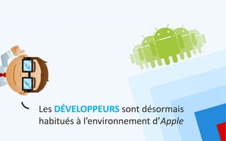 Les DÉVELOPPEURS sont désormais
habitués à l’environnement d’Apple
 