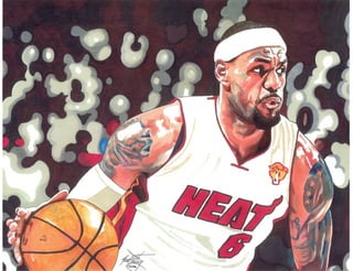 LeBron James Miami Heat artwork